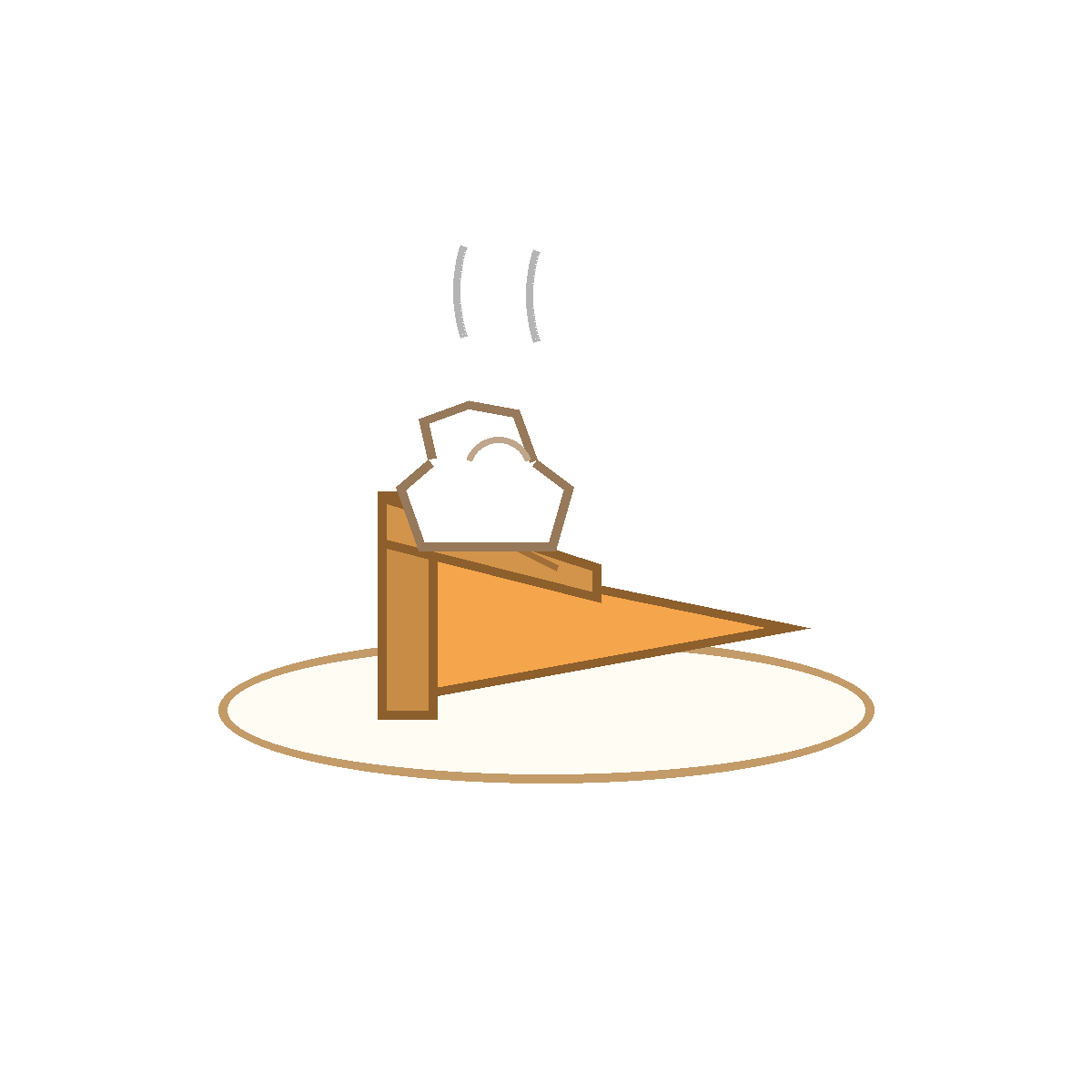 Finished colored drawing: How to Draw a Pumpkin Pie