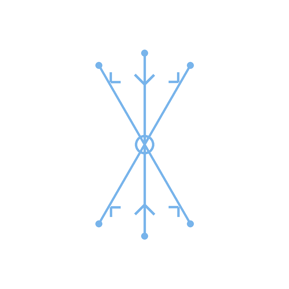 Finished colored drawing: How to Draw a Snowflake