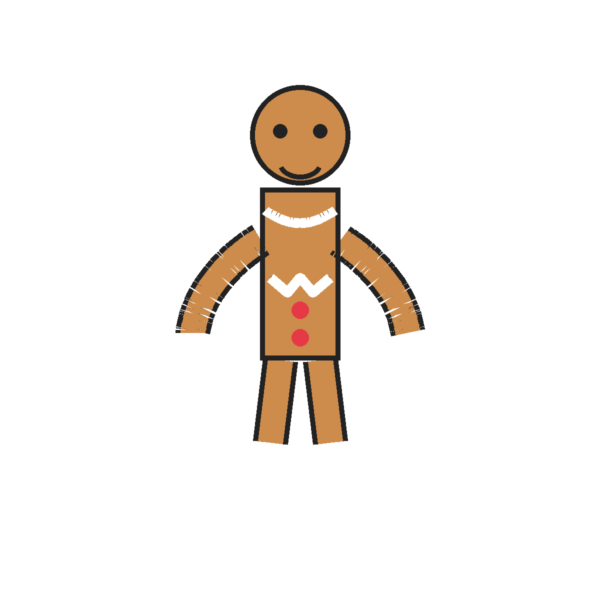 How to Draw a Gingerbread Man
