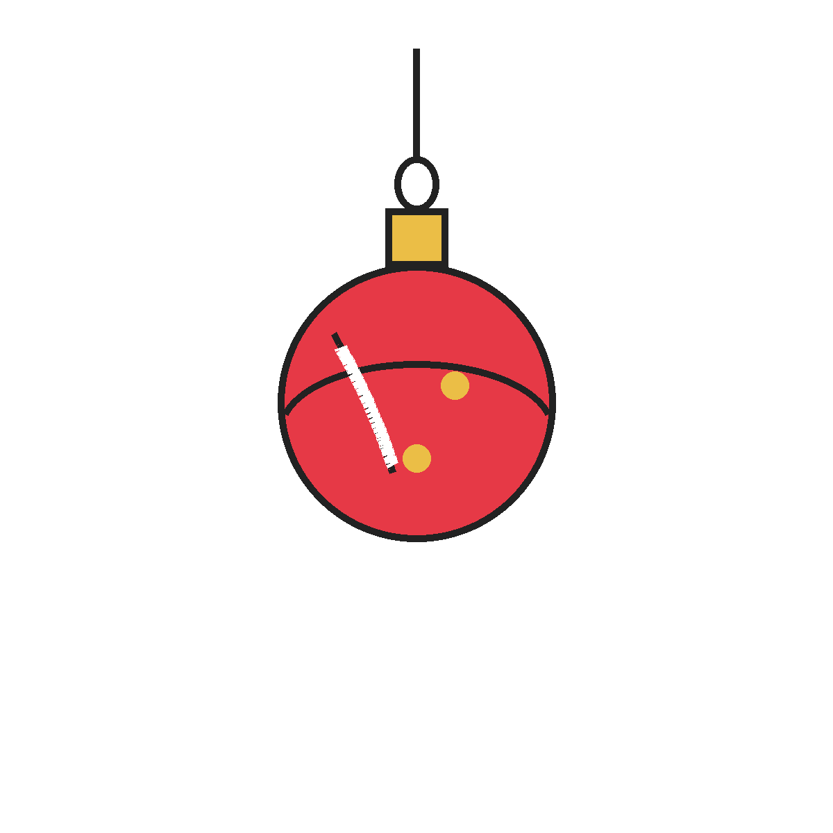 Finished colored drawing: How to Draw an Ornament