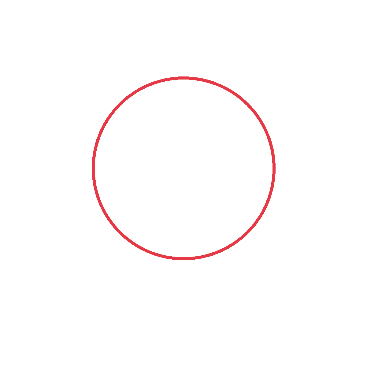 Draw a big circle for the fluffy mane.