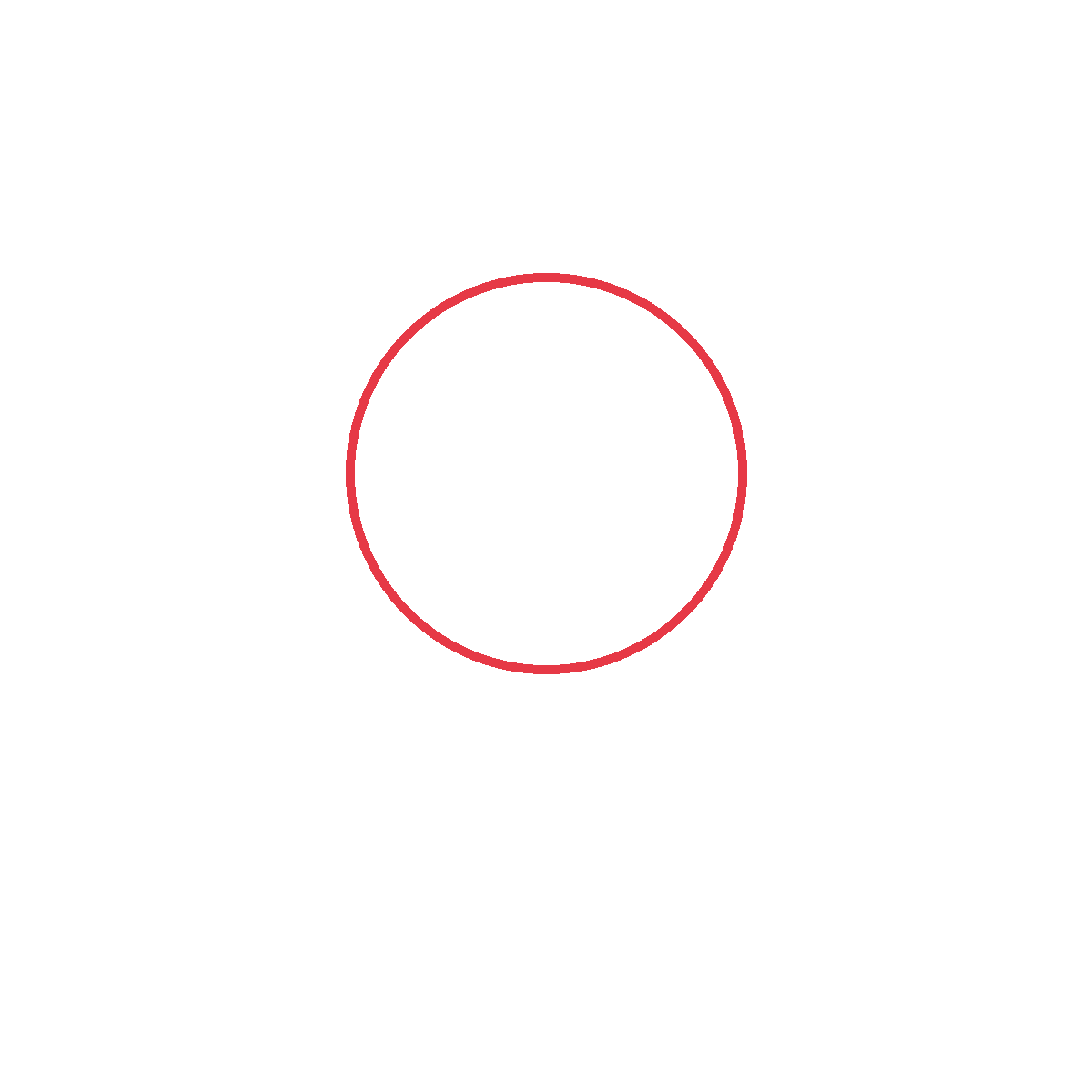 Draw a big circle for the head.