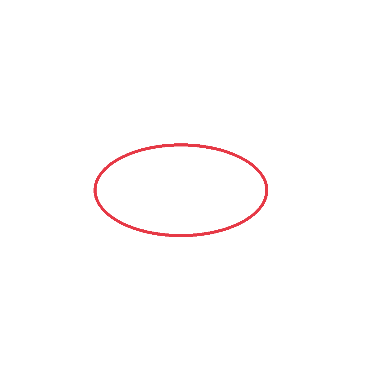 Draw an oval for the fish's body.