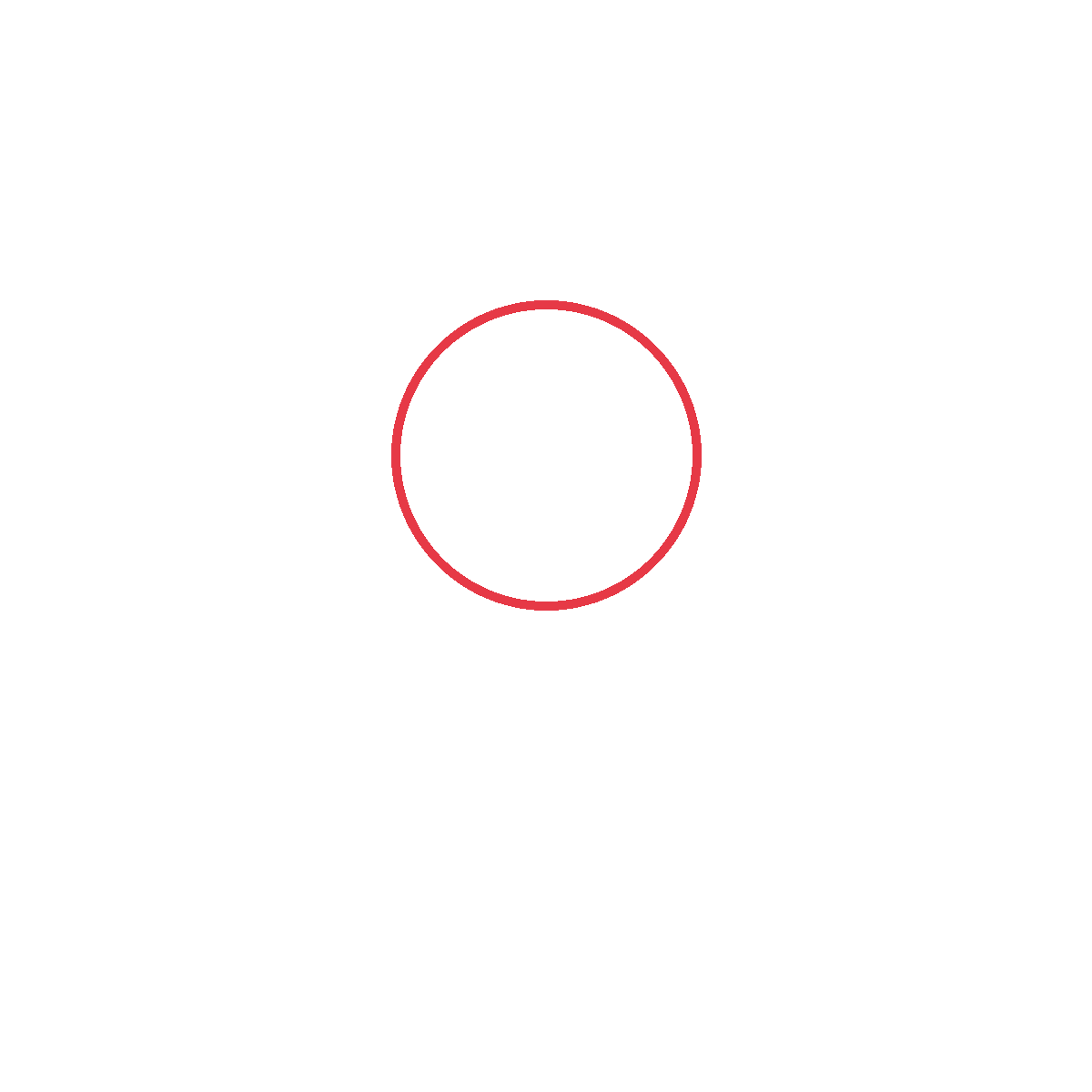 Draw a big circle for the head.