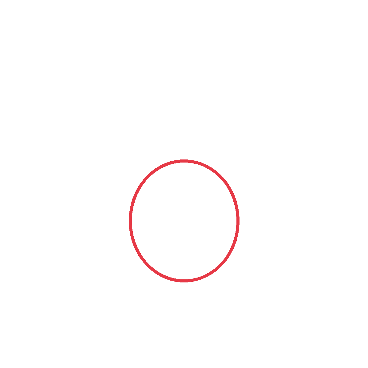Draw a big oval for the turkey's body.