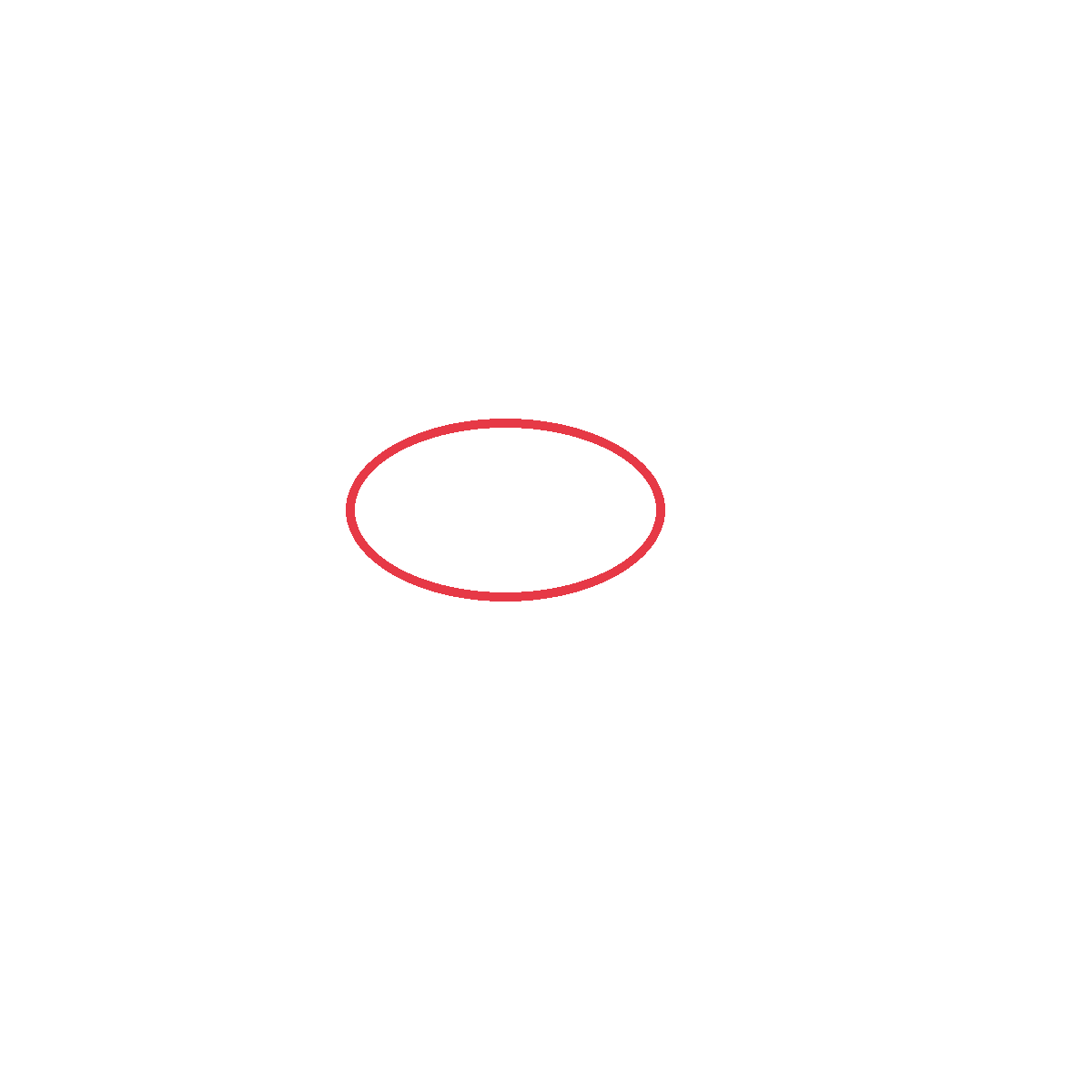 Draw a big oval for the reindeer's body.