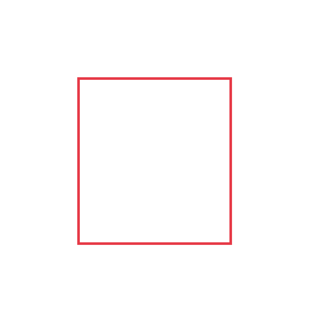 Draw a big rectangle for the brick fireplace frame.