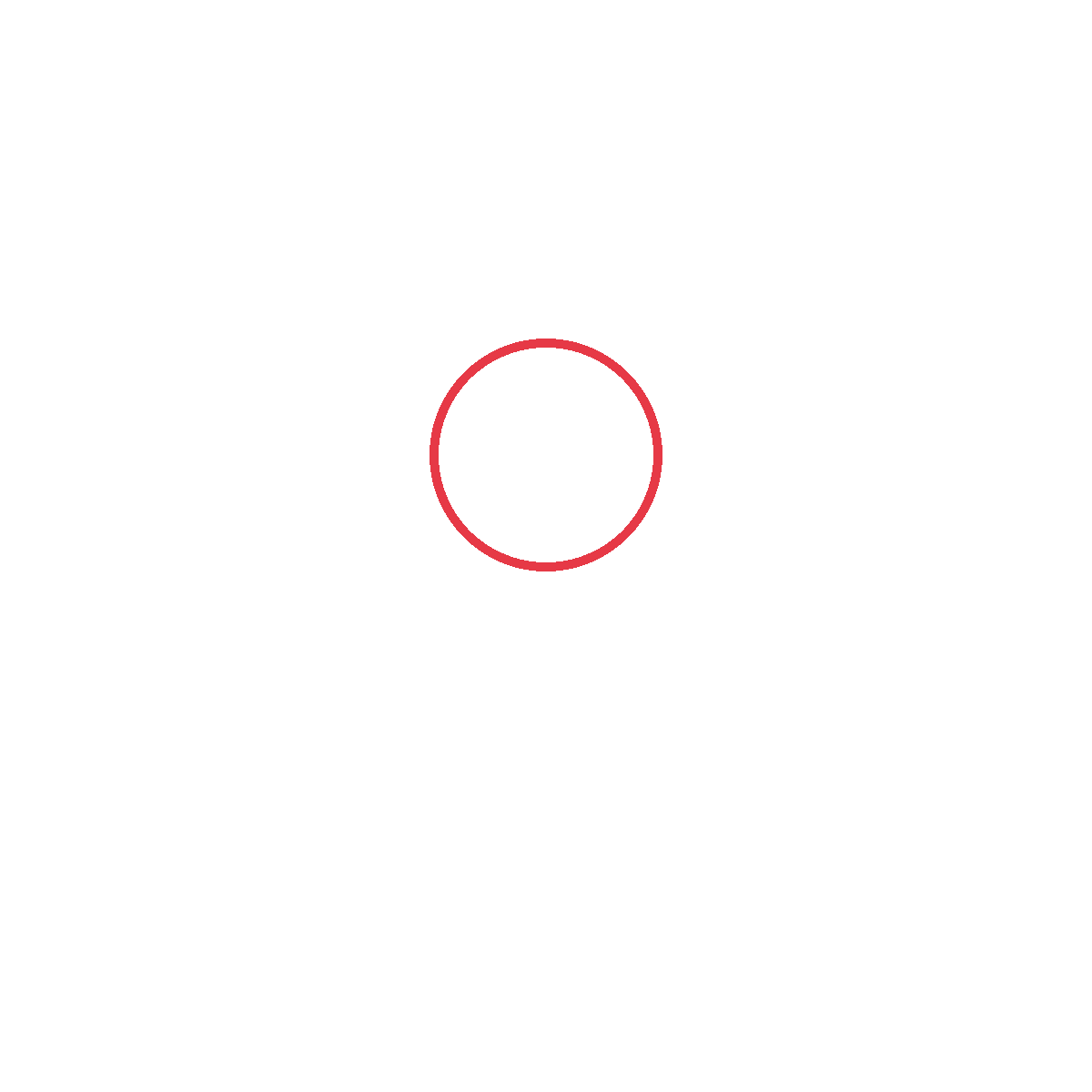 Draw a big round circle for Mrs. Claus's face.