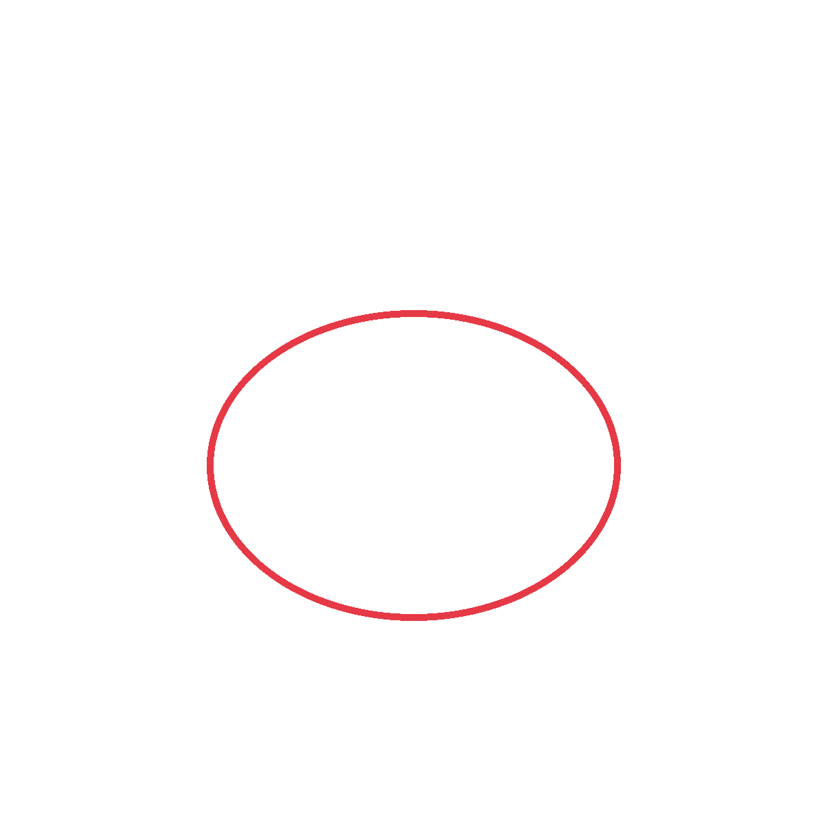 Draw an oval for the body.