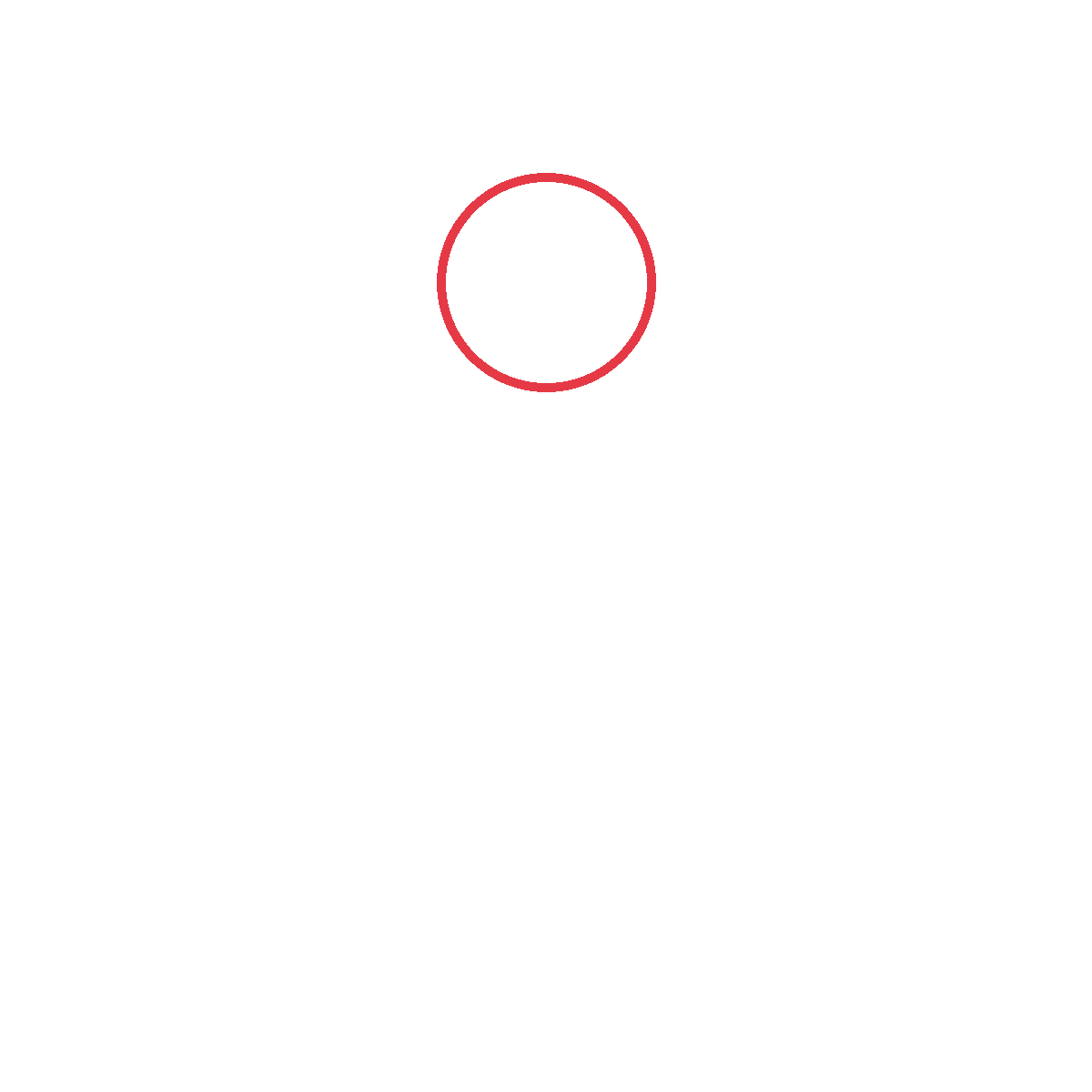 Draw an oval for the head.