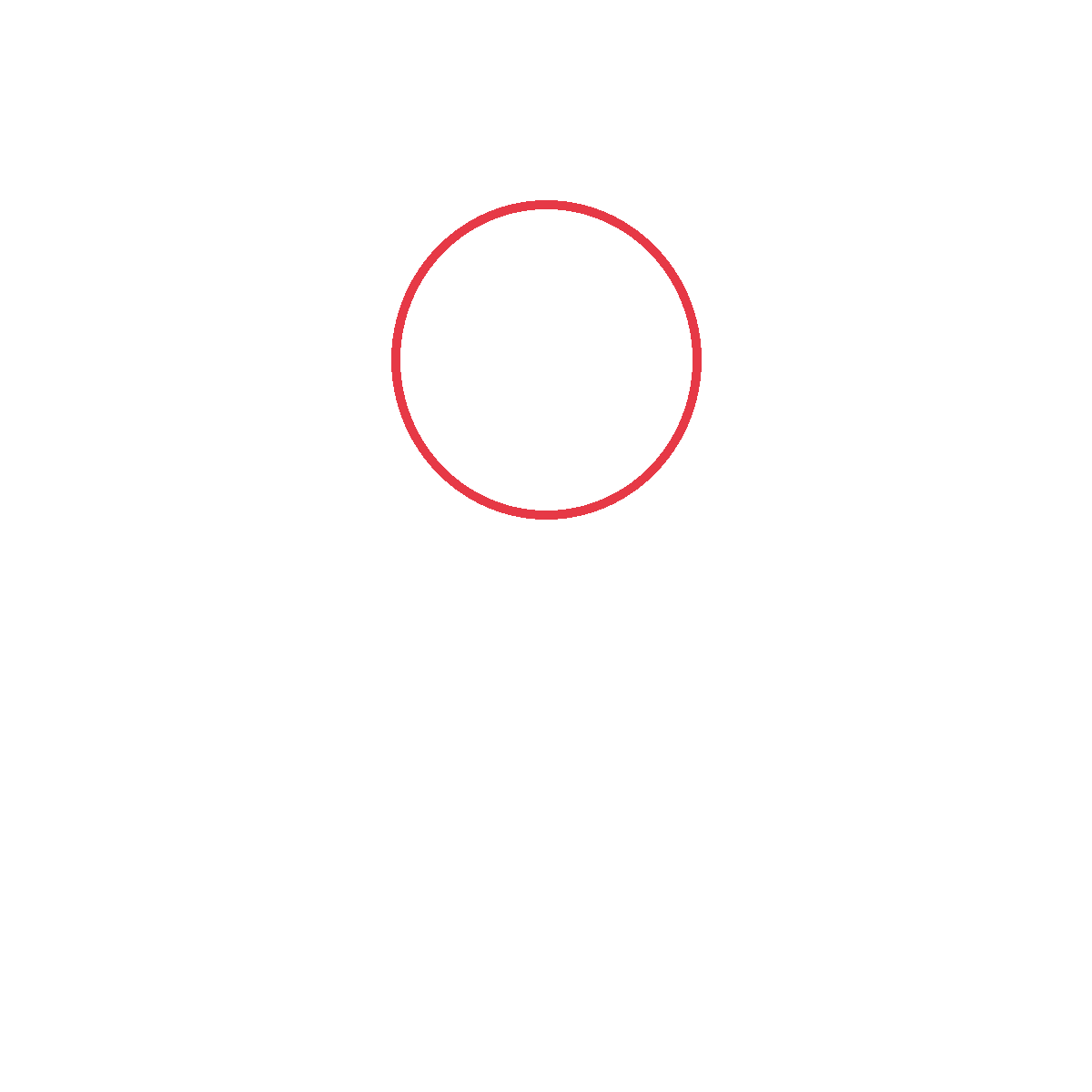 Draw a round head.
