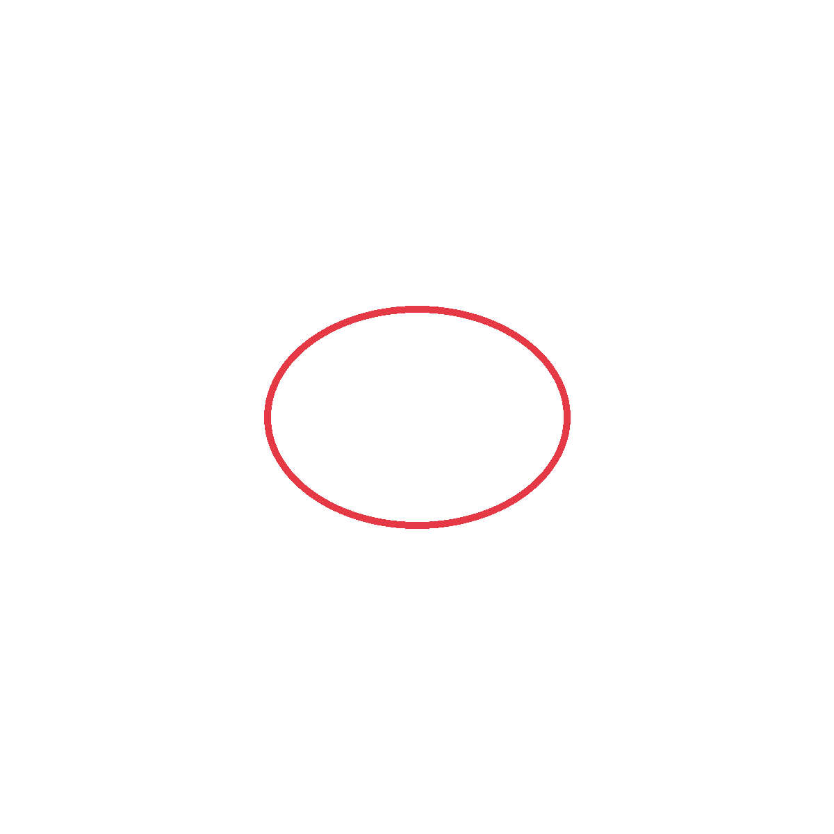 Draw a big oval for the sushi roll.