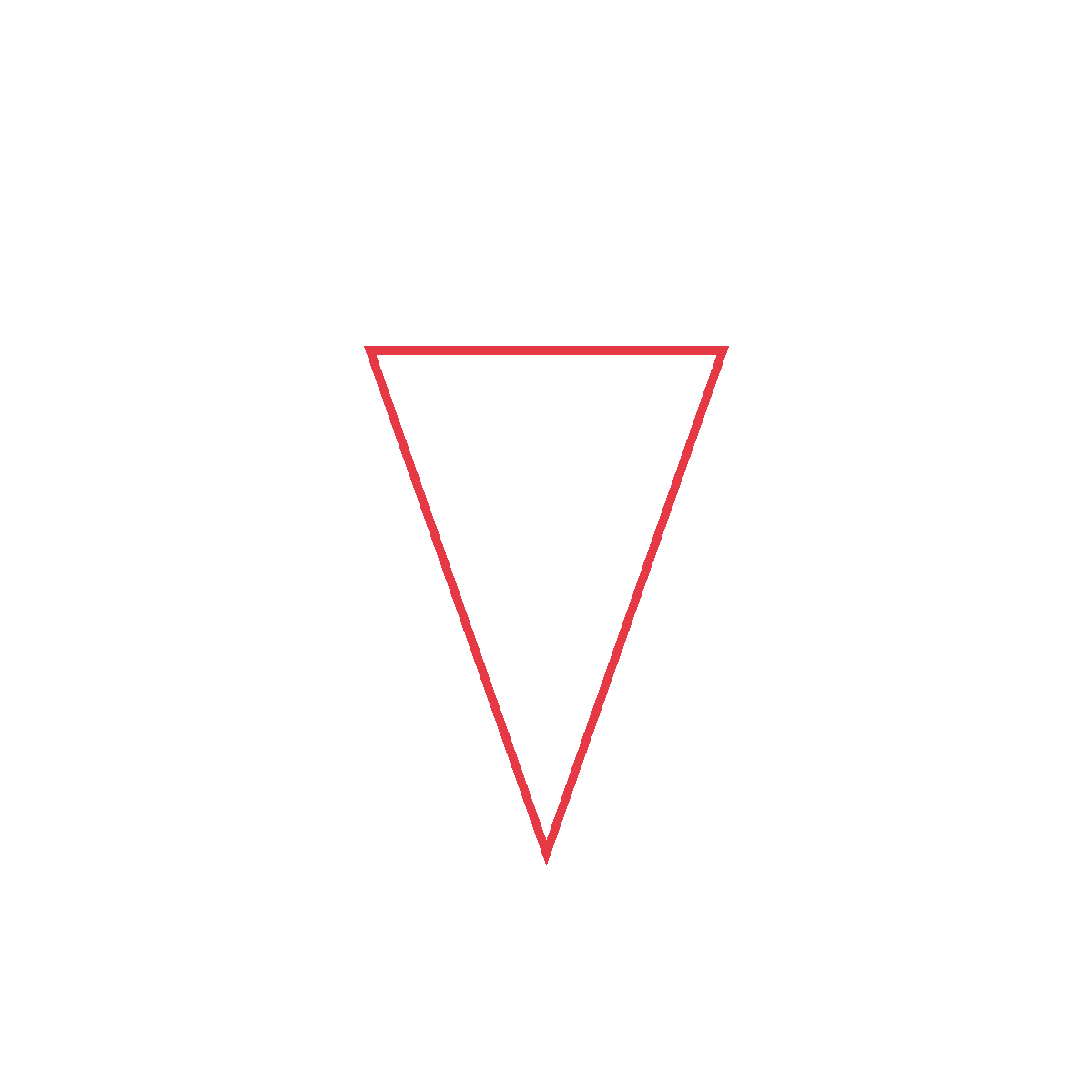 Draw a big triangle for the pizza slice.