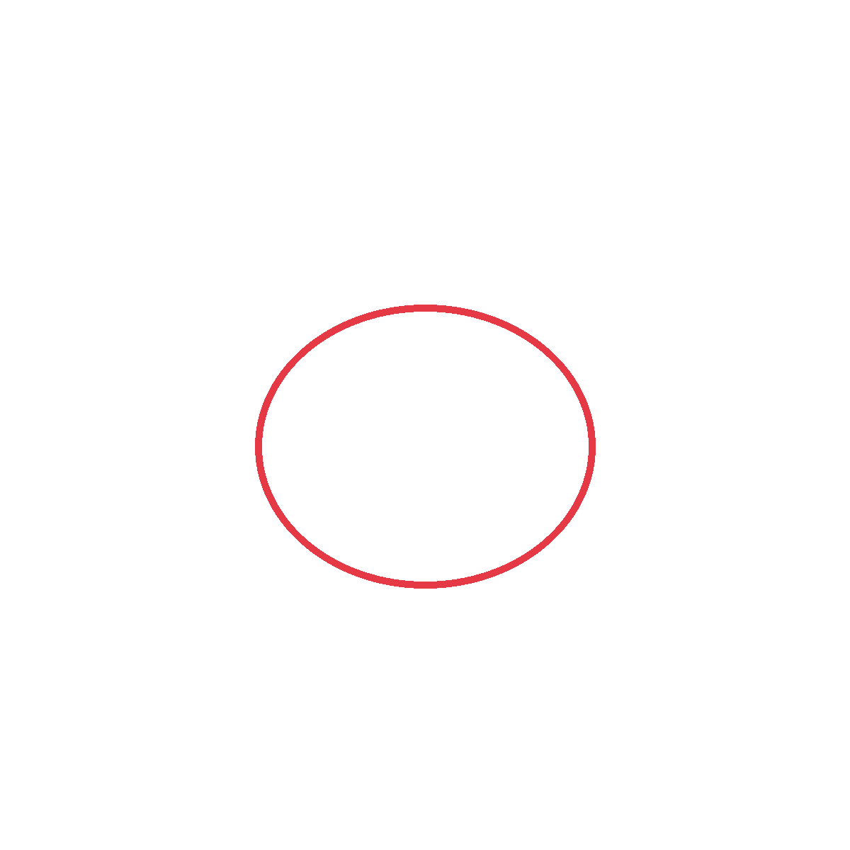 Draw a big round oval for the spider's body.
