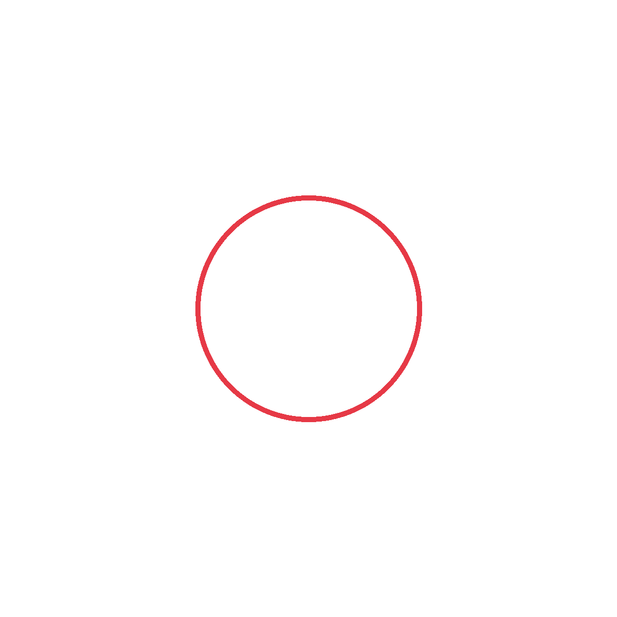 Draw a big circle for the cookie.