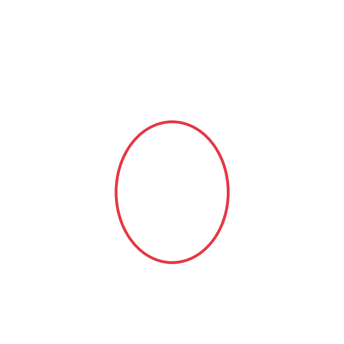 Draw a tall oval for the pineapple body.