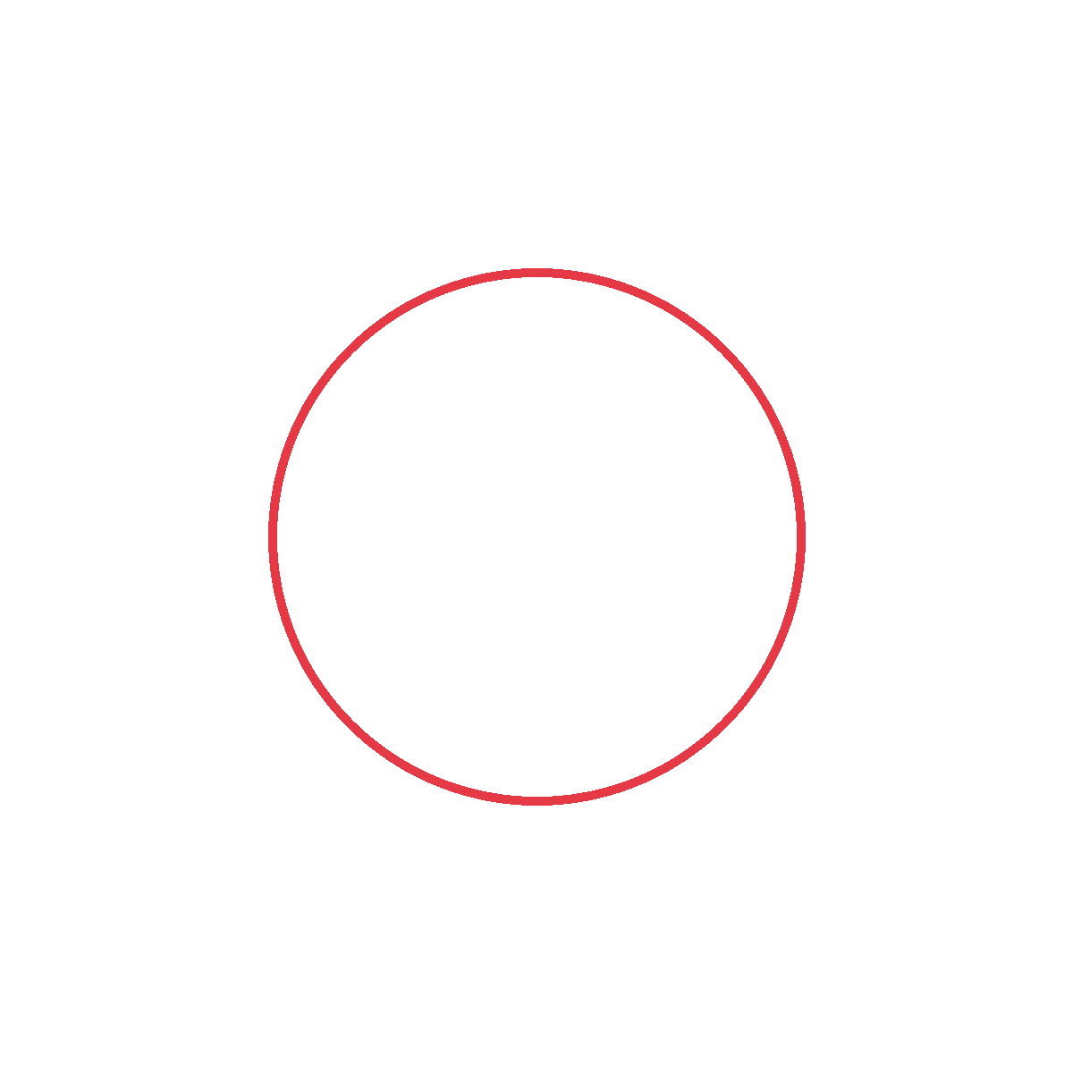 Draw a big circle for the wreath.