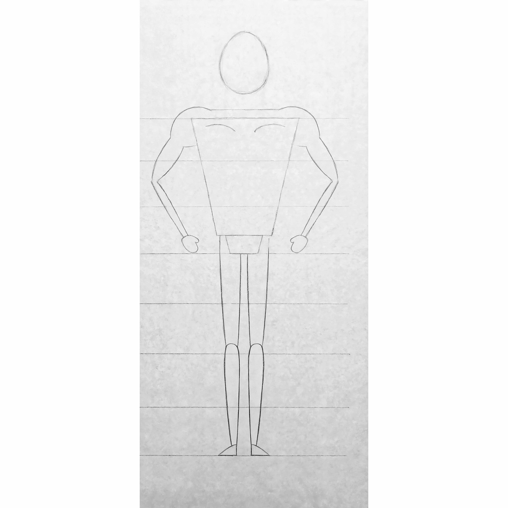 How to Draw Male Body Proportions — step 10