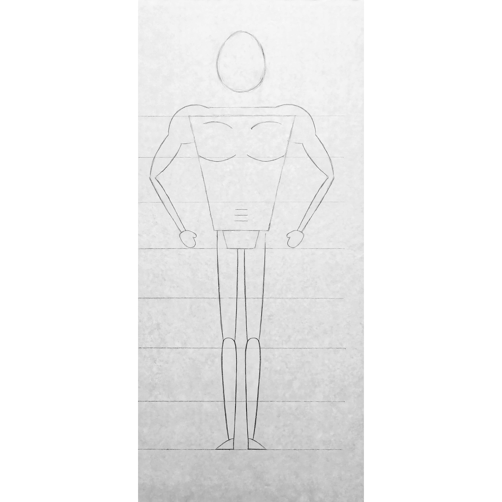 How to Draw Male Body Proportions — step 11
