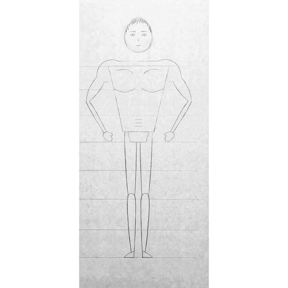 How to Draw Male Body Proportions — step 12