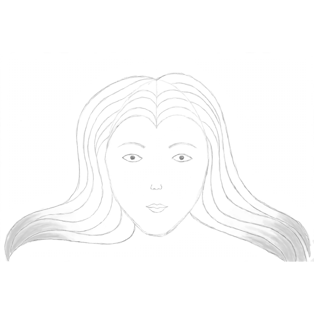How to Draw Long Hair — step 12