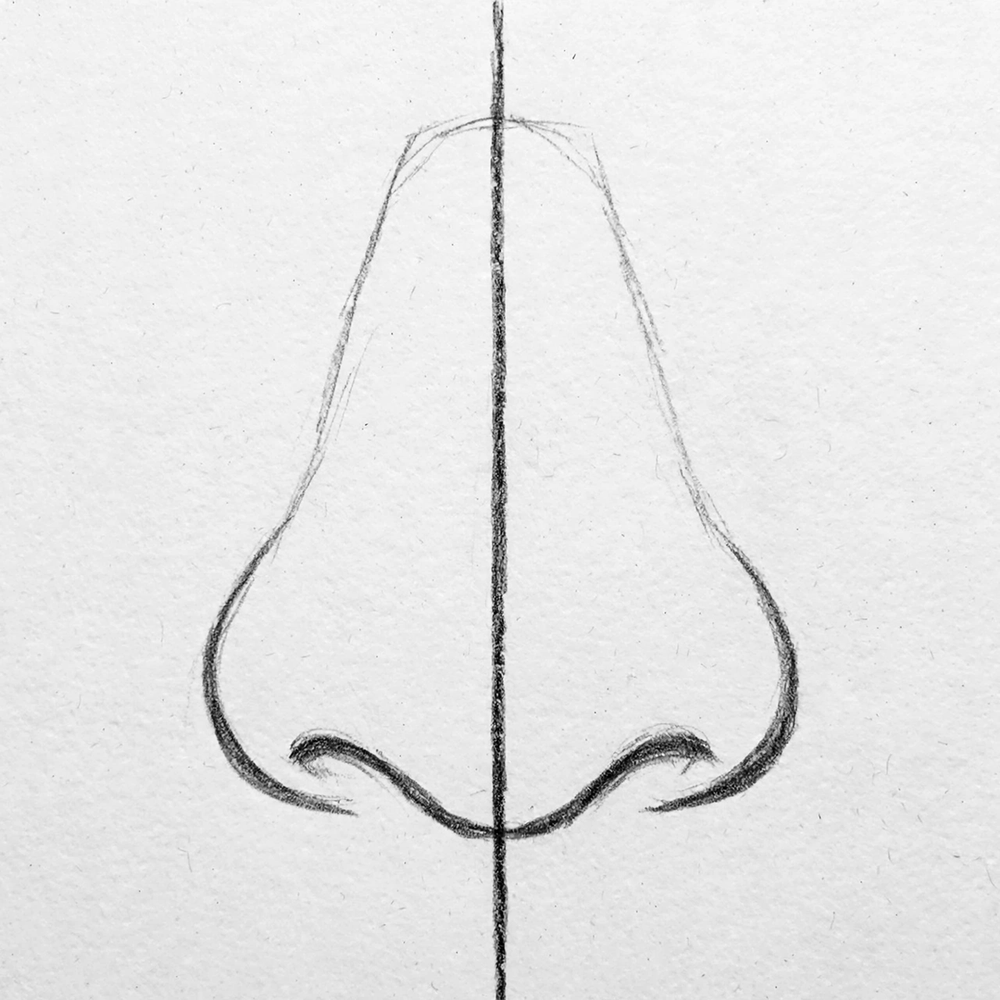 How to Draw a Nose — step 2