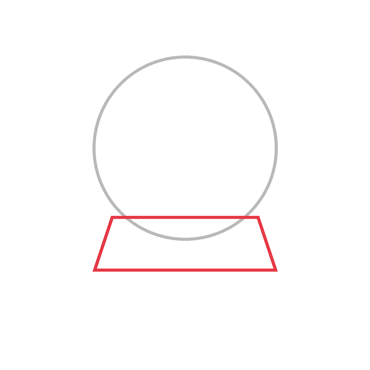 How to Draw a Snow Globe — step 2