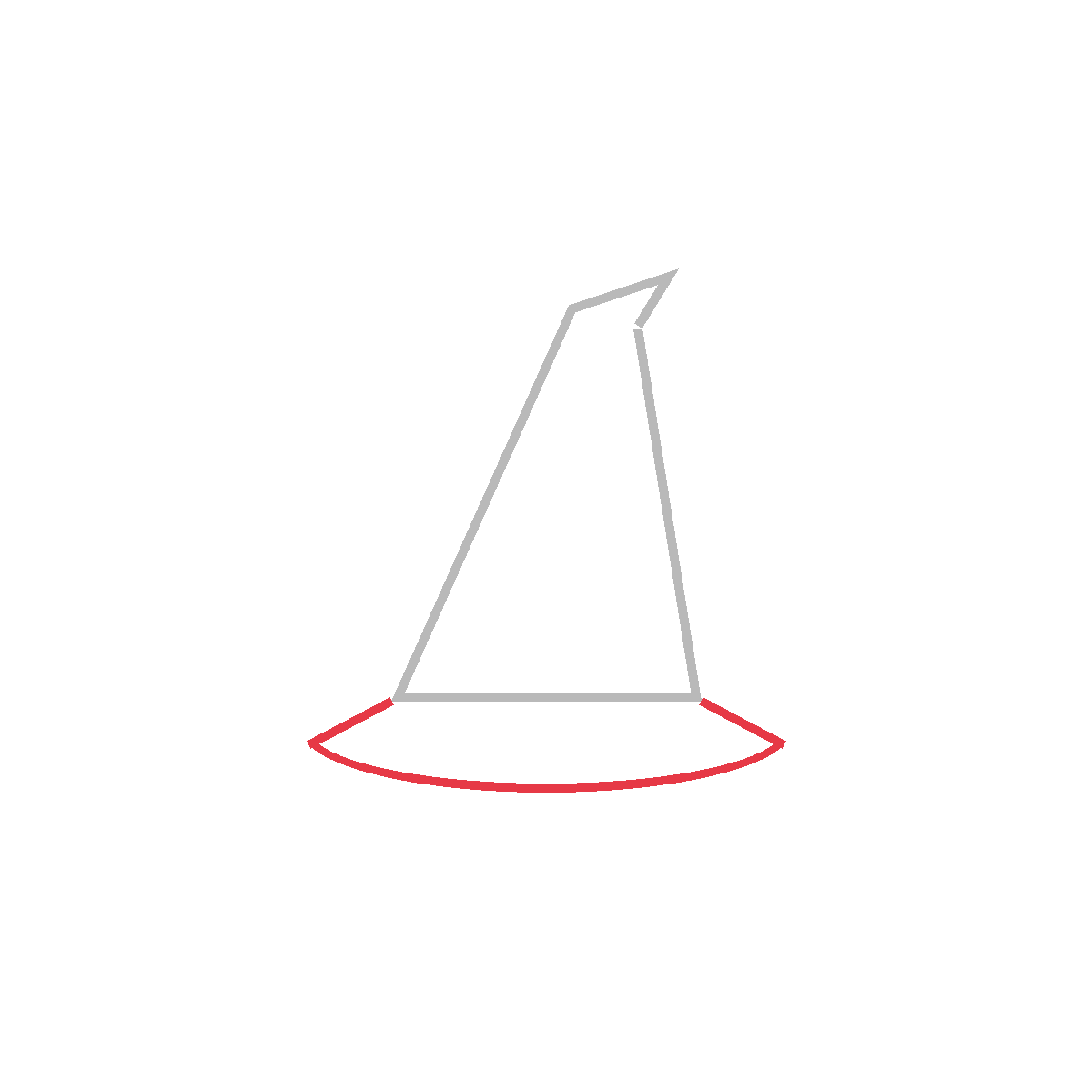 How to Draw a Witch Hat — step 2