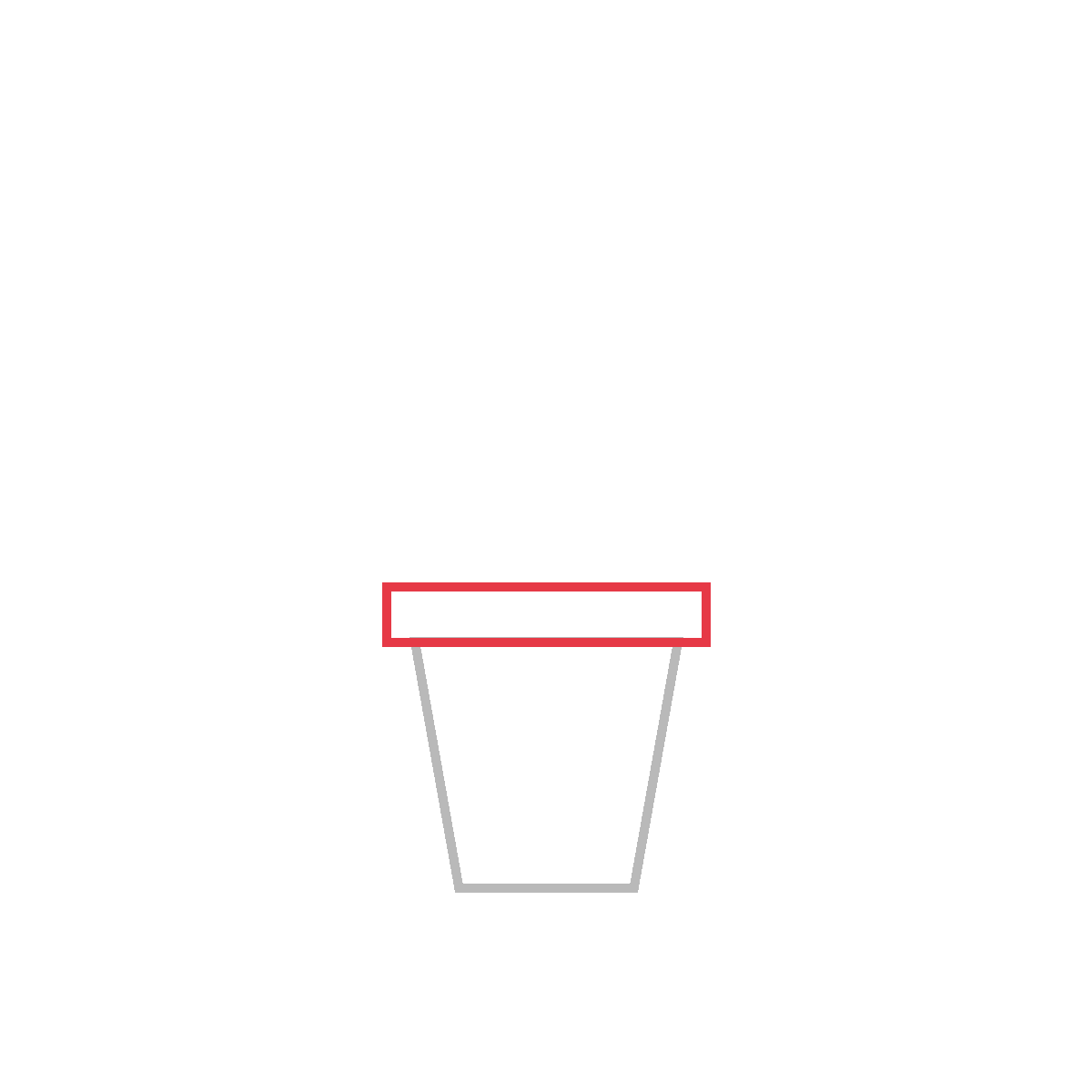 How to Draw a Potted Plant — step 2