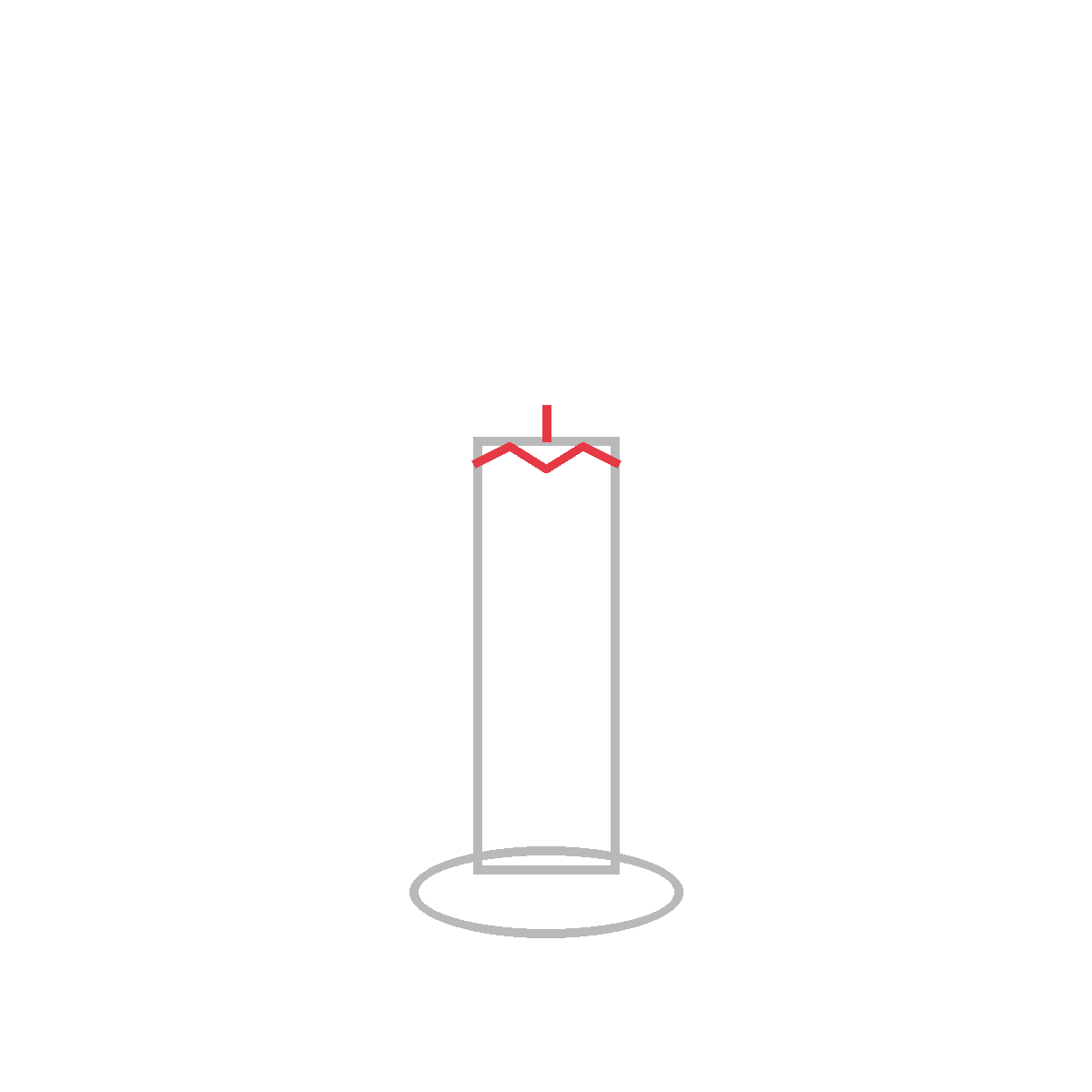 How to Draw a Candle — step 2