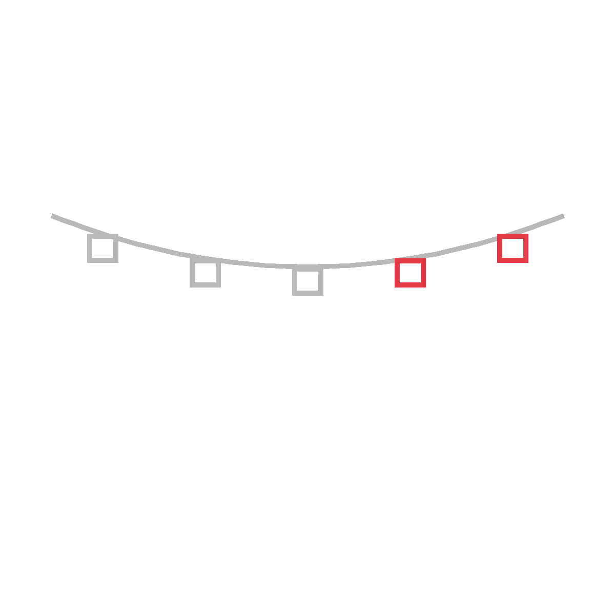 How to Draw Christmas Lights — step 3