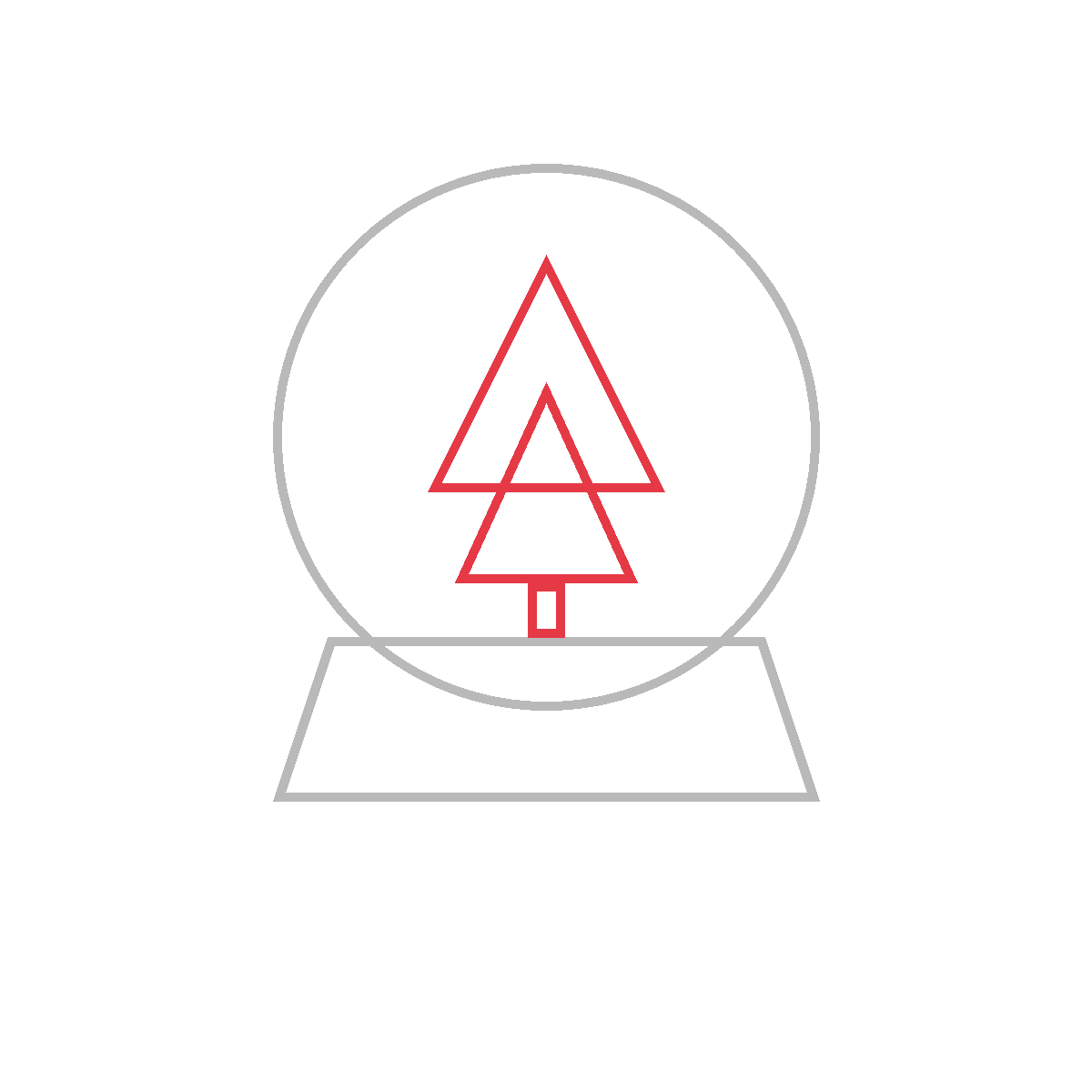 How to Draw a Snow Globe — step 3