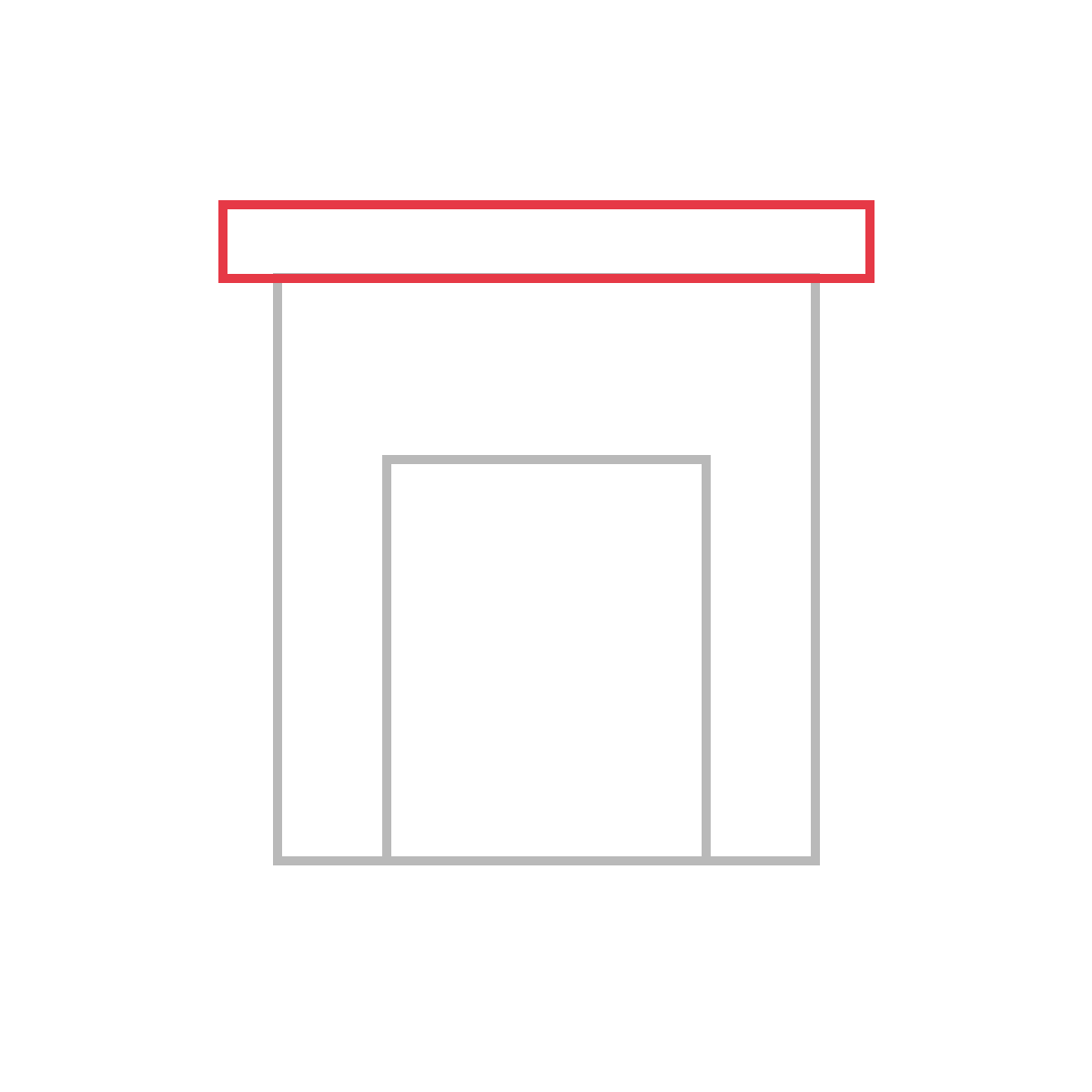 How to Draw a Fireplace — step 3