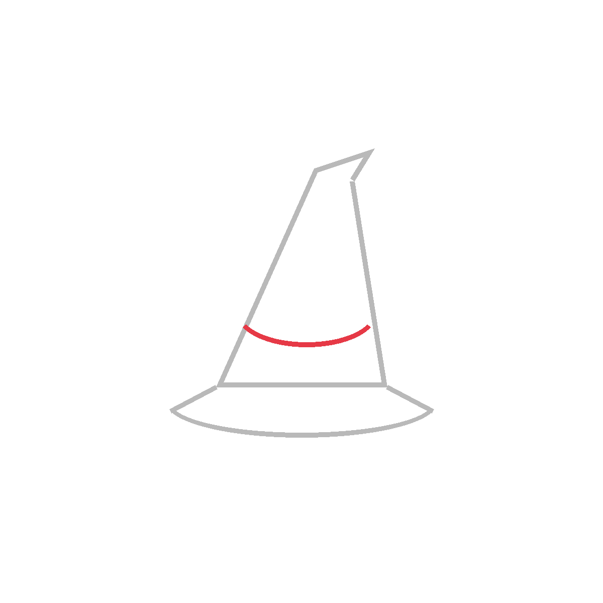 How to Draw a Witch Hat — step 3