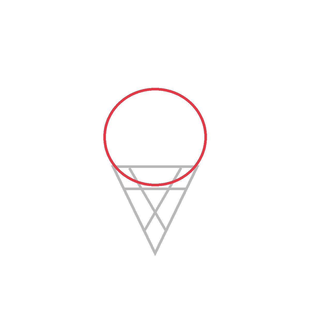 How to Draw an Ice Cream Cone — step 3