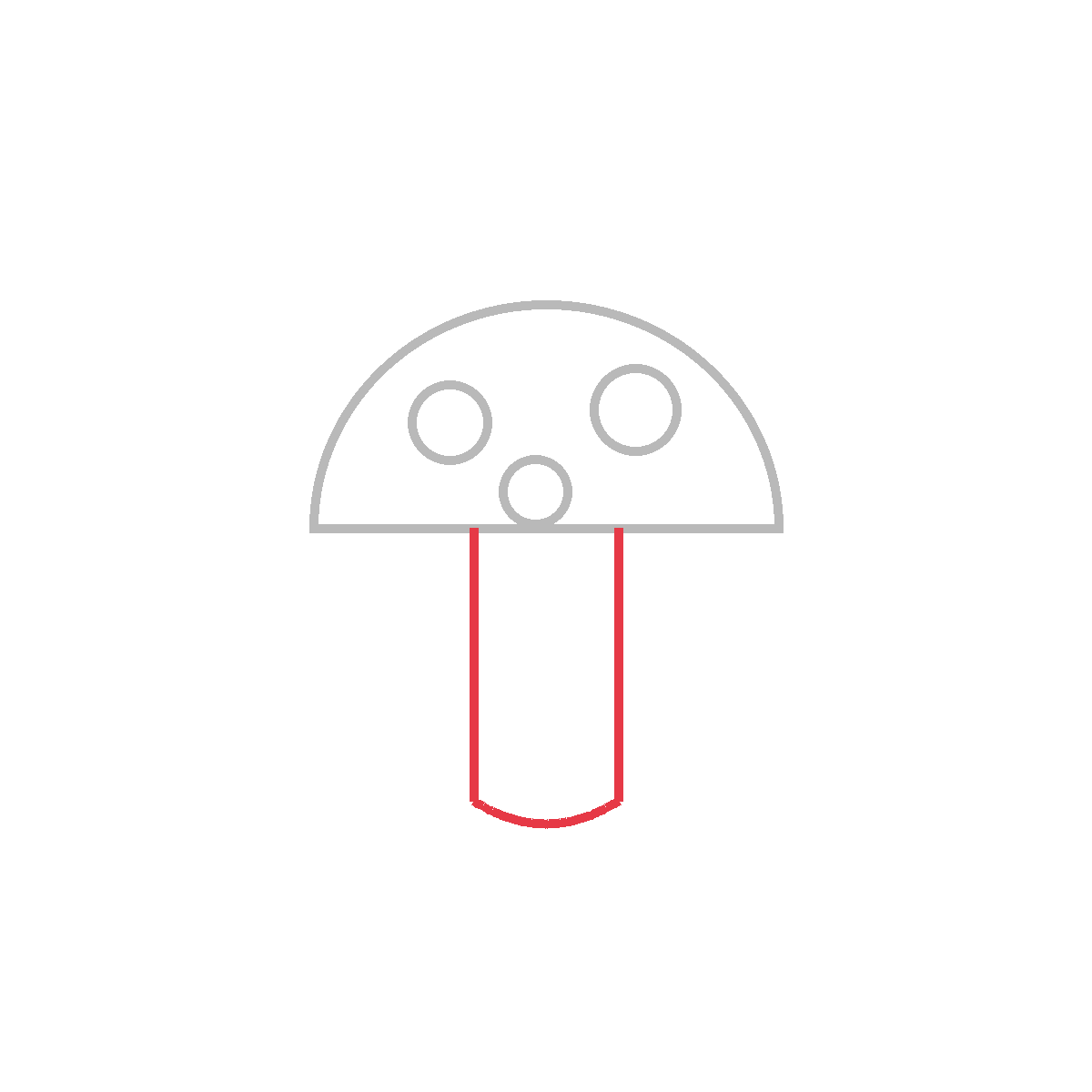 How to Draw a Kawaii Mushroom — step 3