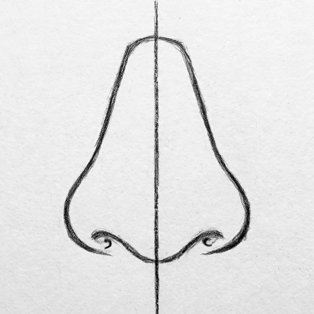 How to Draw a Nose — step 4