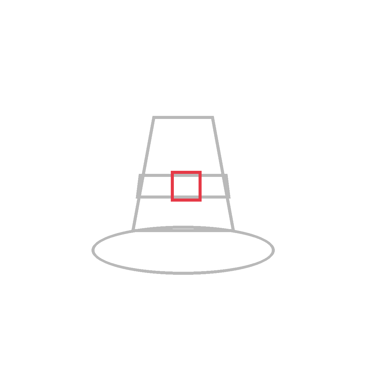 How to Draw a Pilgrim Hat — step 4
