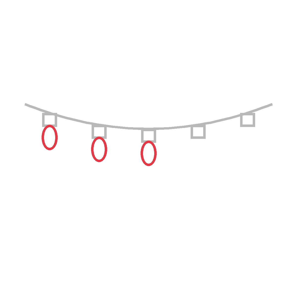 How to Draw Christmas Lights — step 4