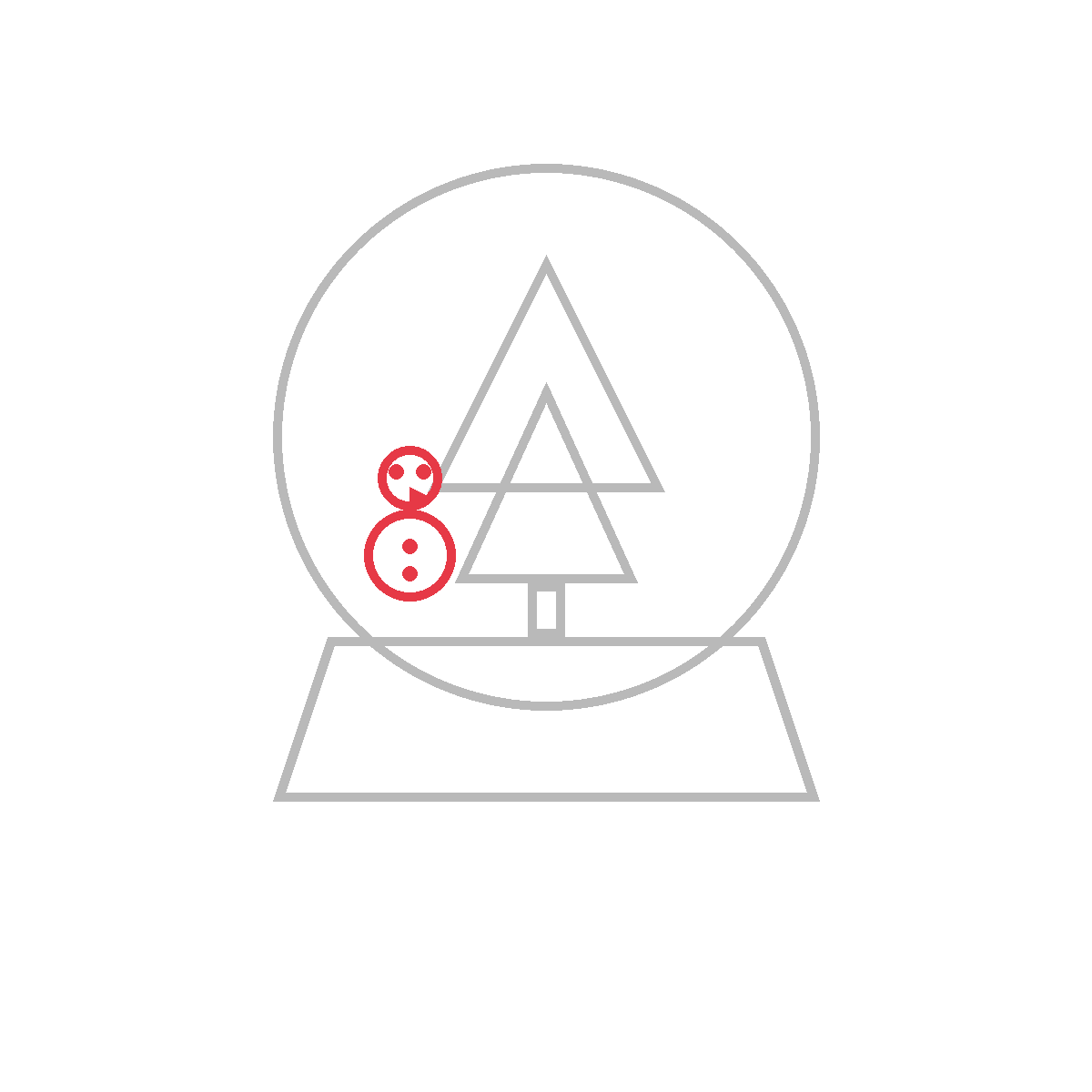 How to Draw a Snow Globe — step 4