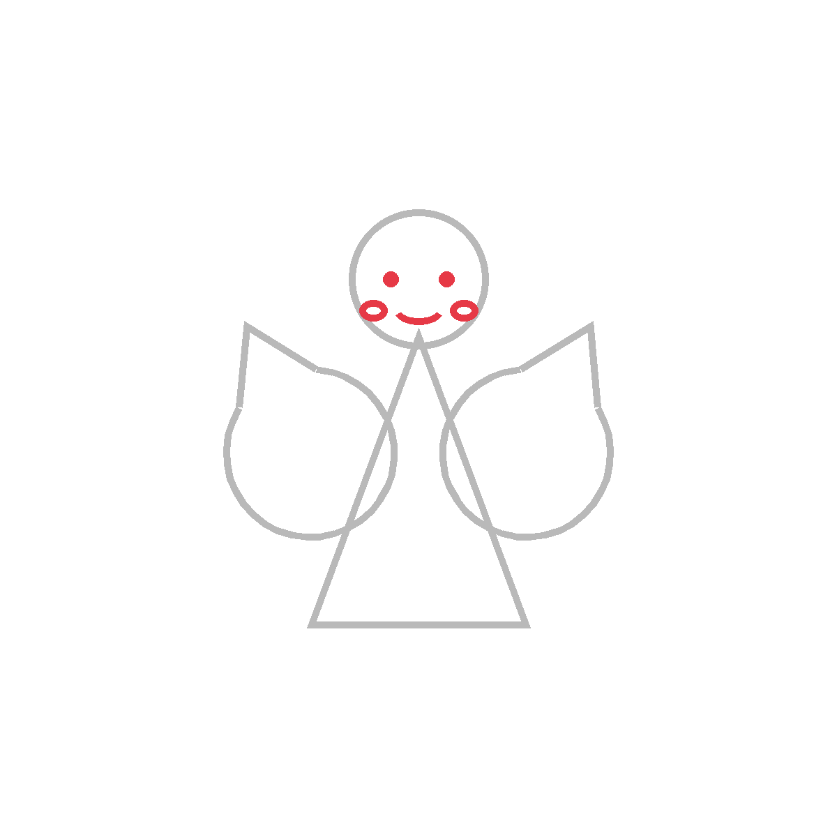 How to Draw a Christmas Angel — step 4