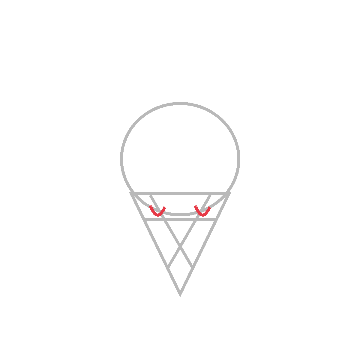 How to Draw an Ice Cream Cone — step 4