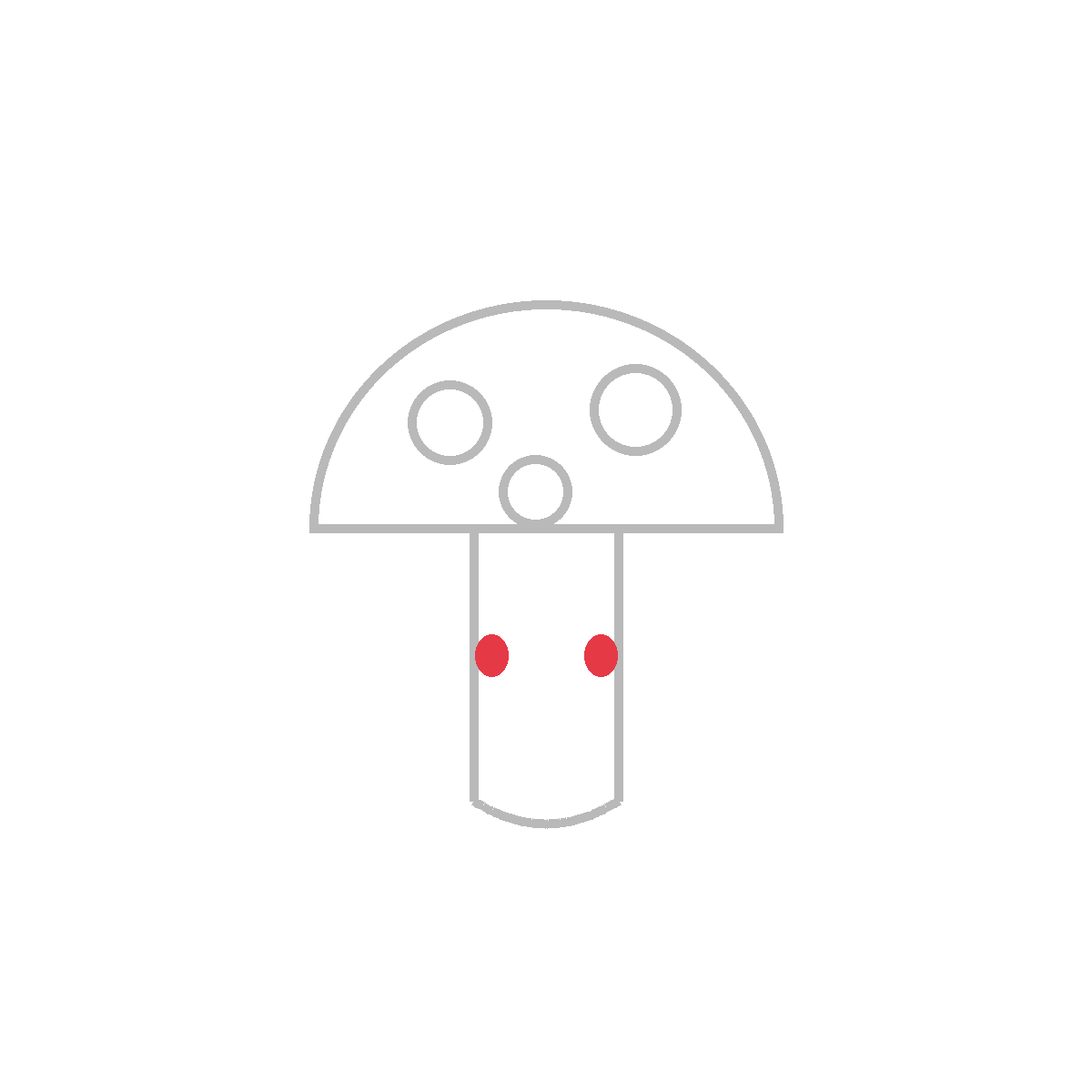 How to Draw a Kawaii Mushroom — step 4