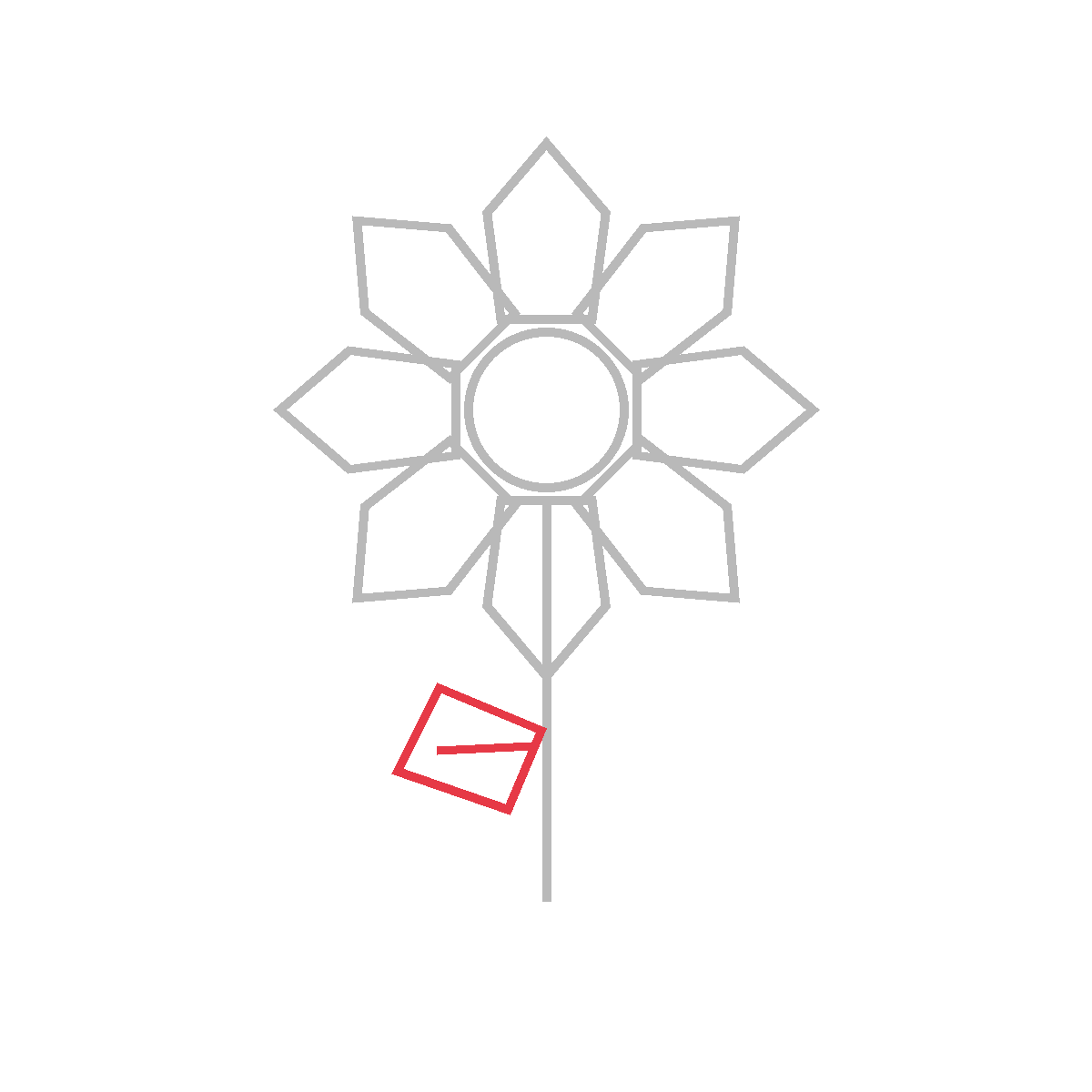 How to Draw a Daisy — step 4