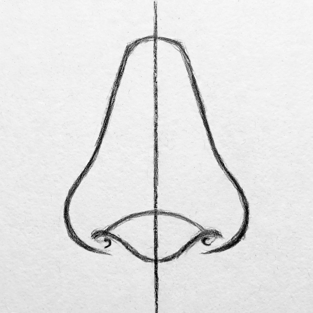 How to Draw a Nose — step 5