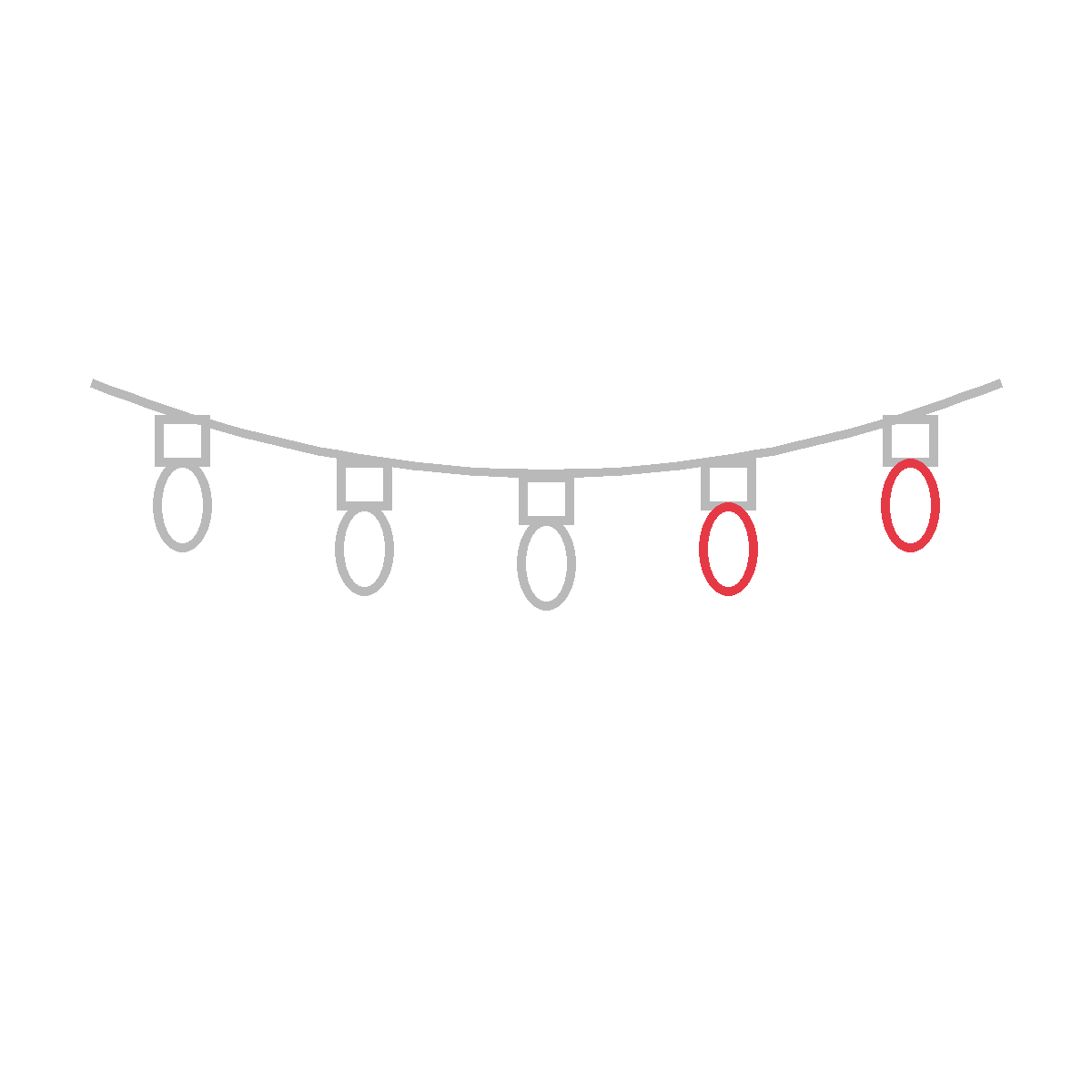 How to Draw Christmas Lights — step 5