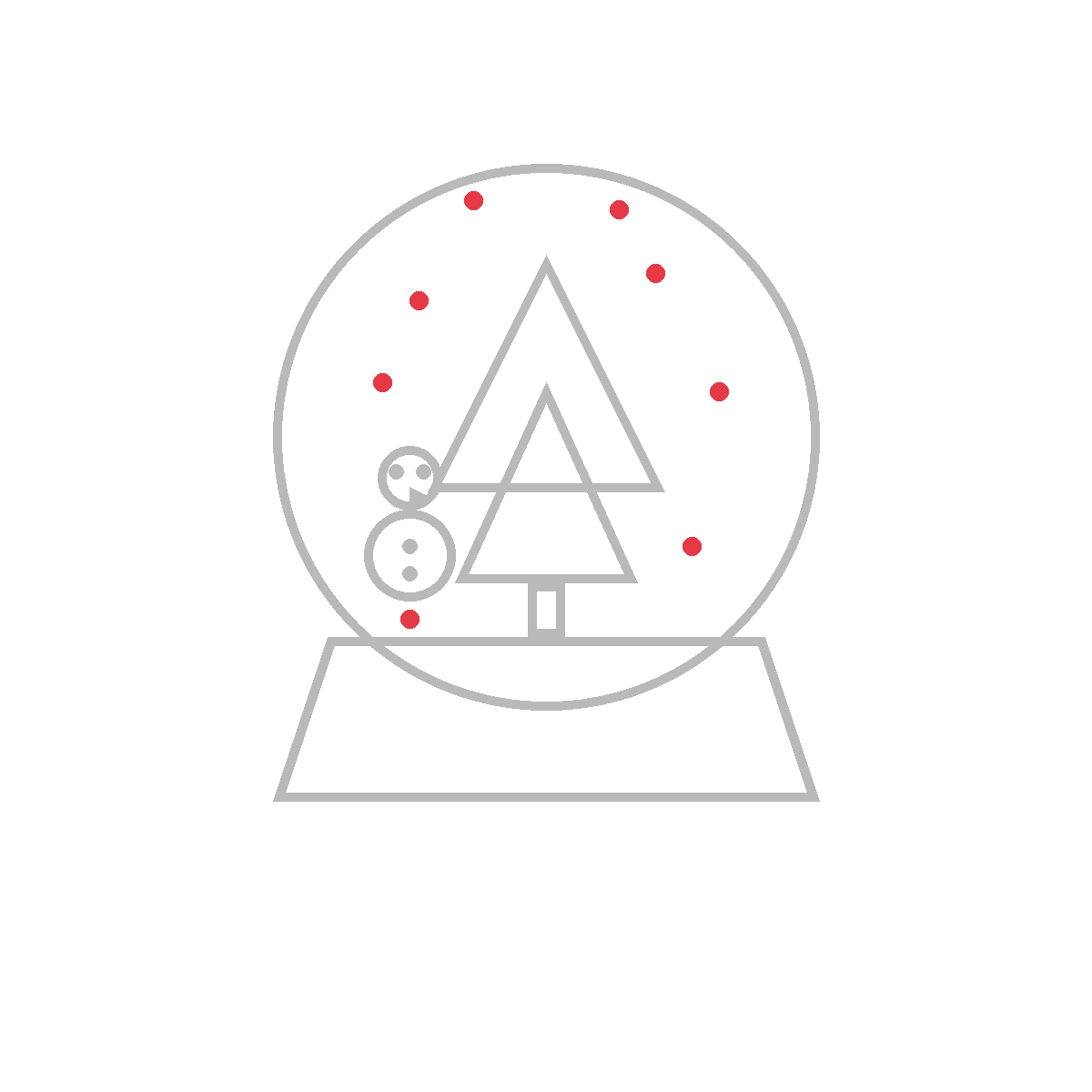 How to Draw a Snow Globe — step 5