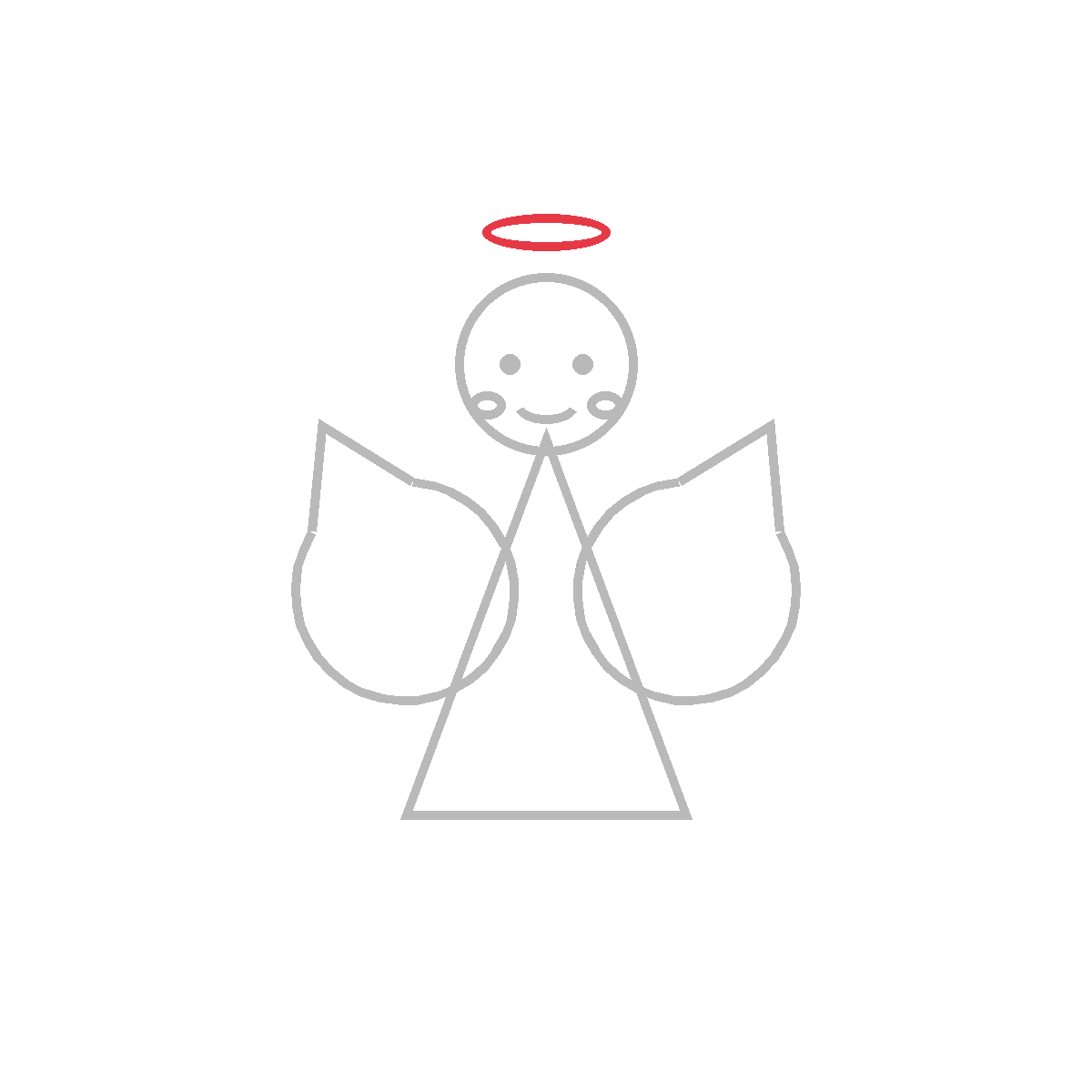 How to Draw a Christmas Angel — step 5