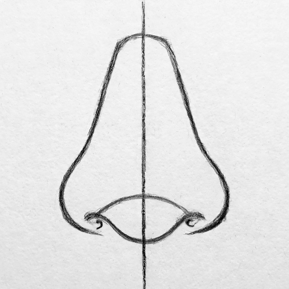 How to Draw a Nose — step 6