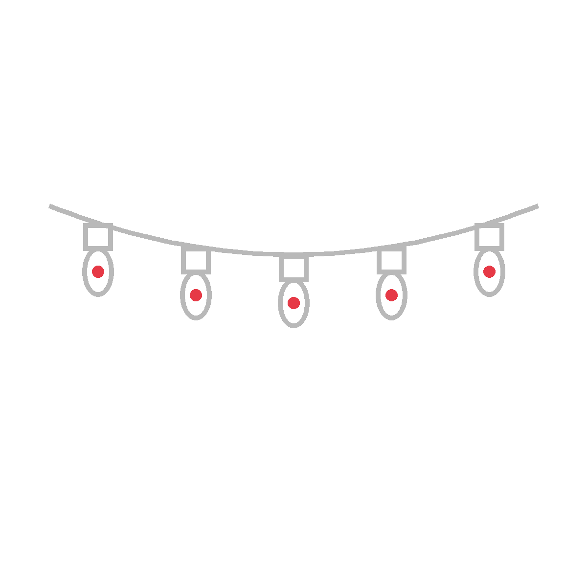 How to Draw Christmas Lights — step 6